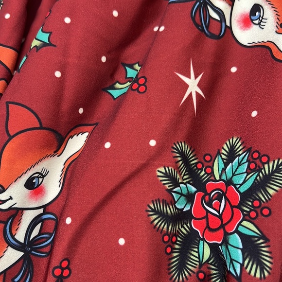 Sourpuss Deer Me Reindeer Christmas Holiday Skirt - Picture 8 of 12